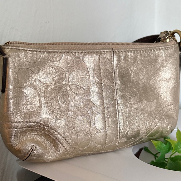 Coach Signature Metallic Wristlet - Picture 16 of 16